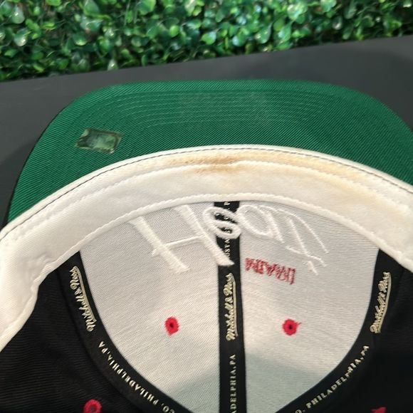 Mitchell & Ness Black Miami Heat Foundation White Script Fitted Hat, Size 7 5/8! - Picture 4 of 6